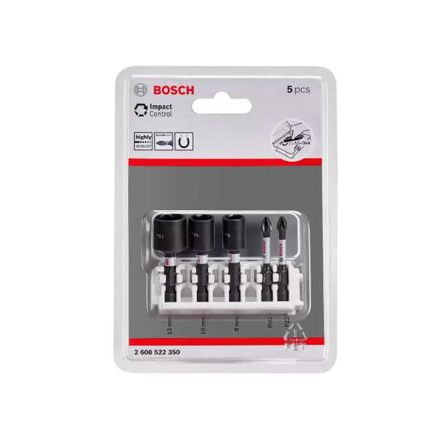 Conjunto de Chaves Sextavadas e Pontas de Aparafusar IMPACT CONTROL BOSCH 2