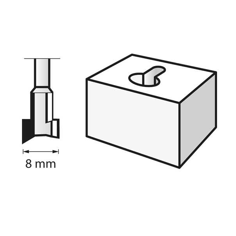 Fresa HSS de 8.0mm (655) DREMEL 2