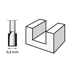 Fresa HSS de 6.4mm (654) DREMEL