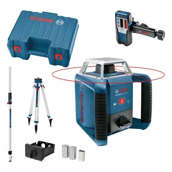 Nivel Laser Rotativo GRL 400 H + LR 1 + BT 170 HD + GR 240 BOSCH