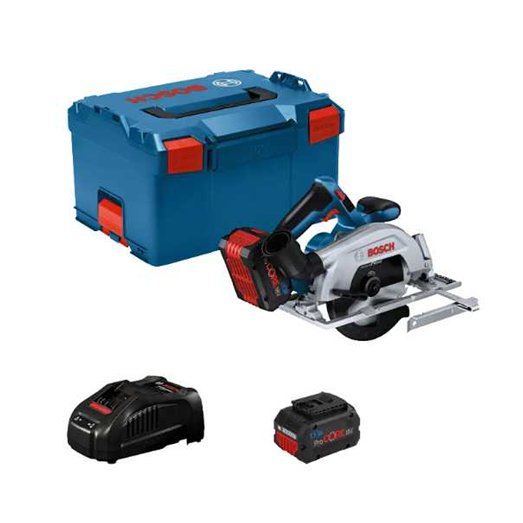 Serra circular sem fio GKS 18V-57-2 + 2x ProCORE18V 5.5Ah + Mala L-BOXX 238 BOSCH 1