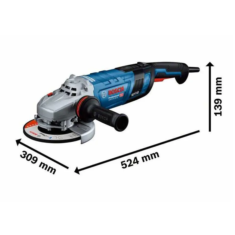 Rebarbadora grande sem escovas 2.800W 180mm GWS 30-180 B BOSCH 3