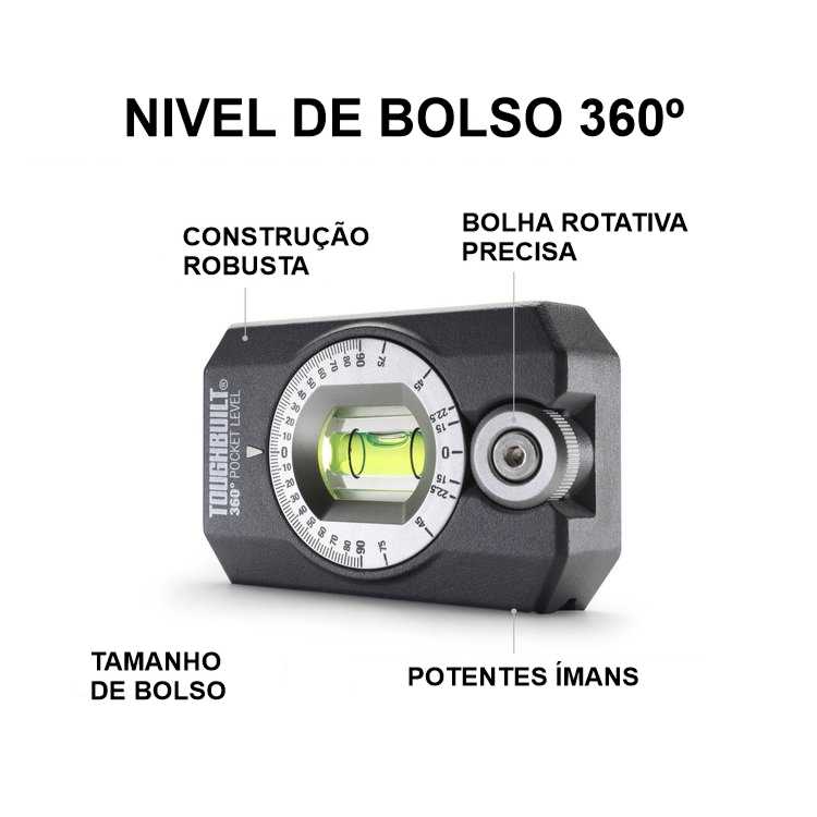 Nivel de Bolso 360º TB-H2-L-4R TOUGHBUILT
