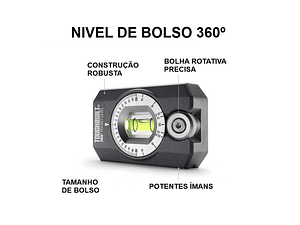 Nivel de Bolso 360º TB-H2-L-4R TOUGHBUILT
