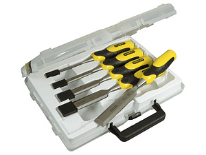 Jogo de 5 Formões Cabo Bimatéria e Fio Biselado 2-16-888 STANLEY