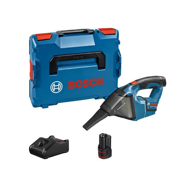 Aspirador sem fio GAS 12V + 2x Baterias 12V 3.0Ah + Mala L-BOXX BOSCH 1