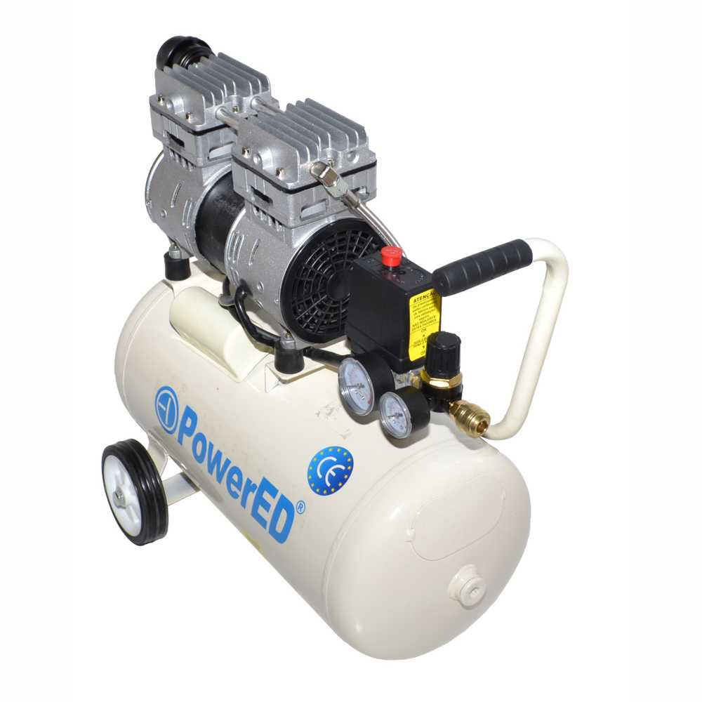 Compressor silencioso sem óleo 24L 1.0HP PWB24S POWERED