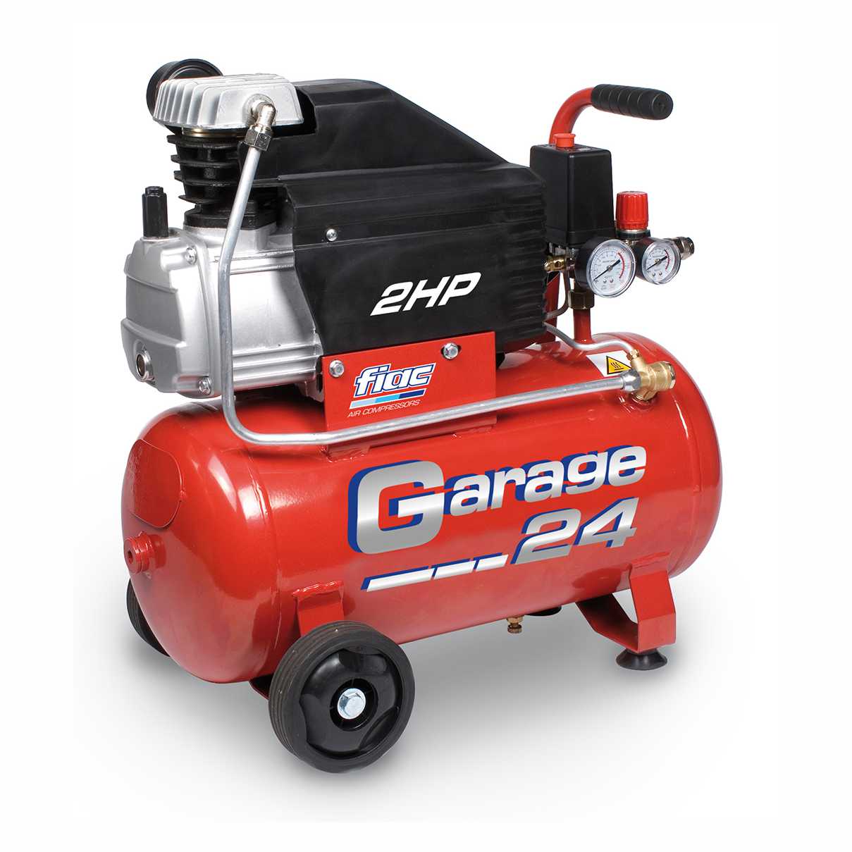 Compressor coaxial / pistão com lubrificação 24L 2HP GARAGE24 FIAC