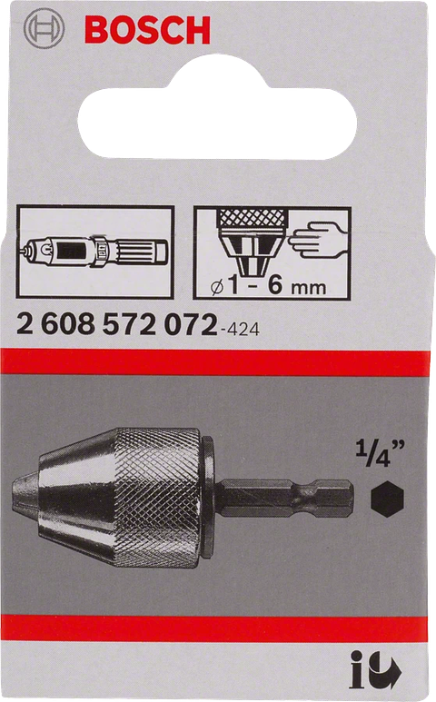 Bucha de Aperto Rapido para Aparafusadoras 1/4 - 6.0mm BOSCH