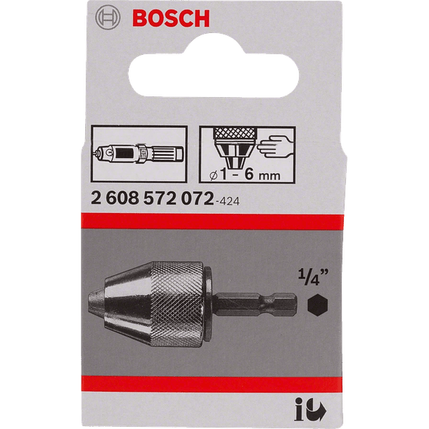 Bucha de Aperto Rapido para Aparafusadoras 1/4 - 6.0mm BOSCH 2