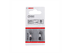 Conjunto de pontas de aparafusar Phillips PH2x25 Impact Control BOSCH (2 unidades)