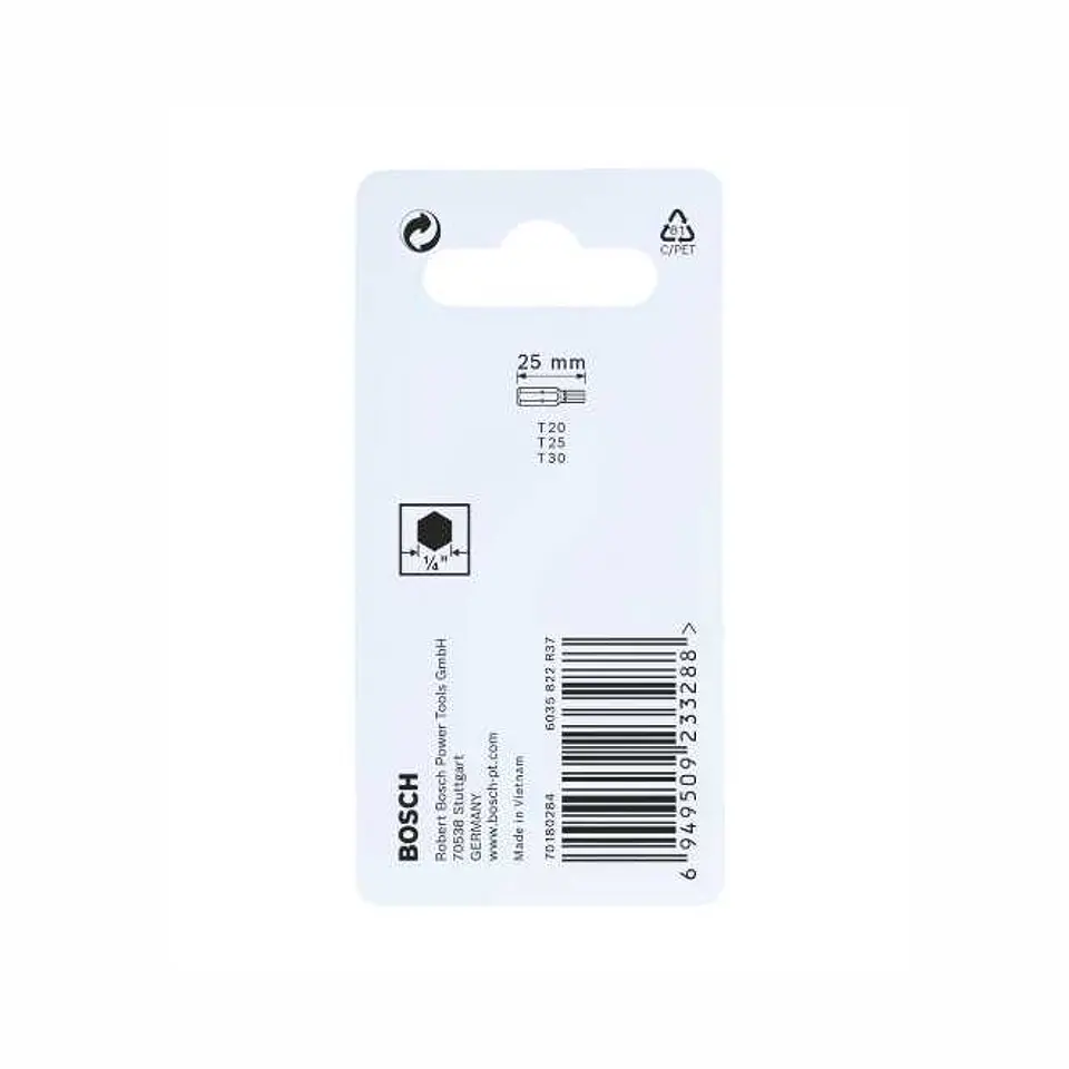 Conjunto de pontas de aparafusar Torx T15x25 Impact Control BOSCH (2 unidades) 3
