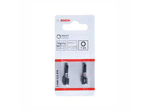 Conjunto de pontas de aparafusar Torx T20x25 Impact Control BOSCH (2 unidades)