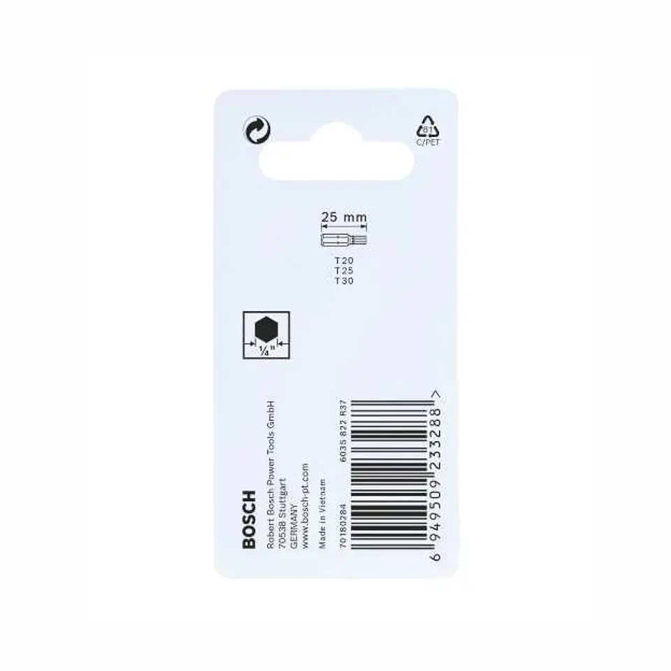 Conjunto de pontas de aparafusar Torx T20x25 Impact Control BOSCH (2 unidades) 3