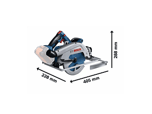 Serra circular sem fio BITURBO GKS 18V-68 GC + 2x ProCORE18V 5.5Ah + Guia FSN 1400 BOSCH