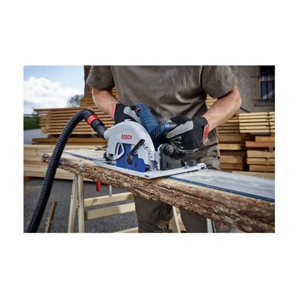 Serra circular sem fio BITURBO GKS 18V-68 GC + 2x ProCORE18V 5.5Ah + Guia FSN 1400 BOSCH 5