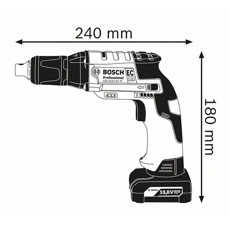 Aparafusadora de pladur sem fio GTB 12V-11 + 2 Baterias 2.0Ah BOSCH 3