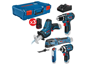 Kit de 5 ferramentas 12V + 3 baterias 2.0Ah + Mala XL-BOXX BOSCH