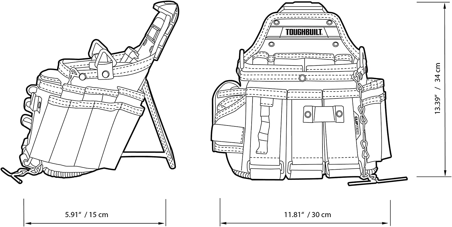 Bolsa para Electricista com alça de ombro MASTER TB-CT-104 TOUGHBUILT 6