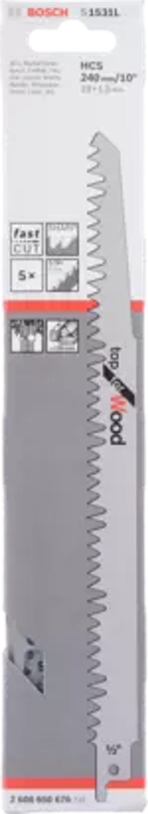 Lâmina de Serra Sabre S 1531 L TOP FOR WOOD BOSCH ( 5 UNI)