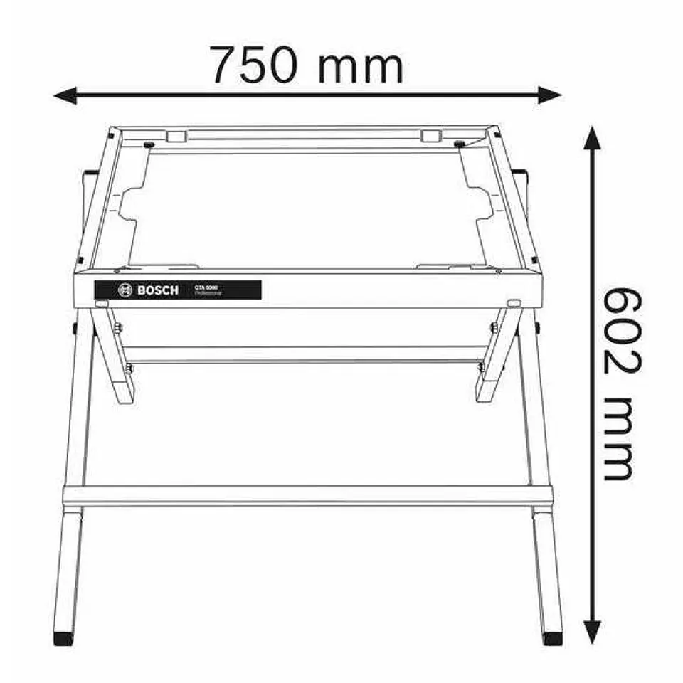 Mesa de trabalho GTA 6000 para serra circular de mesa GTS 10 XC BOSCH 2