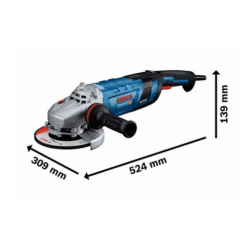Rebarbadora Grande 2.800W GWS 30-180 PB BOSCH 3