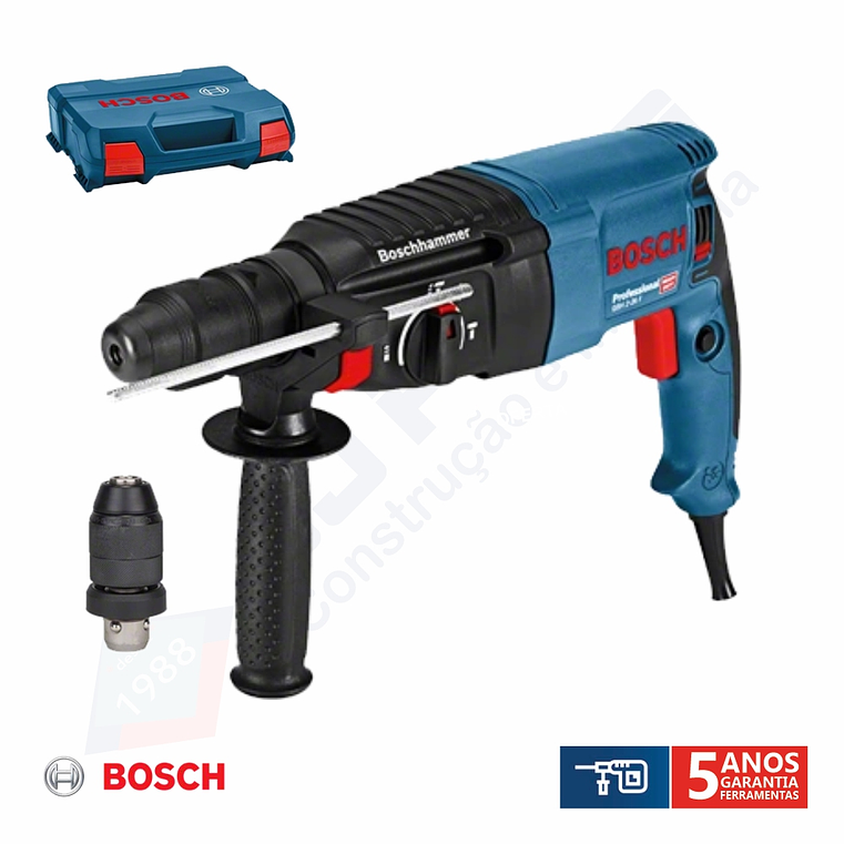 Martelo perfurador SDS Plus GBH 2-26 F + Conjunto 5 Brocas SDS Plus BOSCH 3