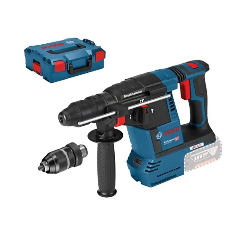Martelo perfurador sem fio GBH 18V-26 F + 2x ProCORE18V 8.0Ah + Mala L-BOXX BOSCH 2