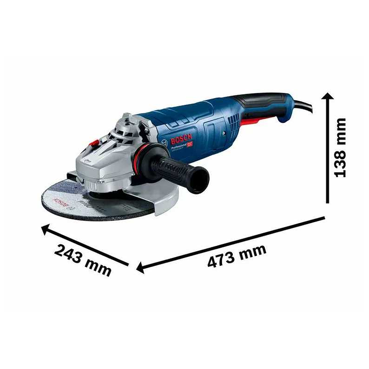 Rebarbadora grande 2.400W GWS 24-230 P BOSCH 2