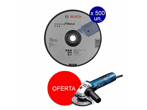 Disco de corte para metal 230x3mm Standard for Metal BOSCH (500 unidades)
