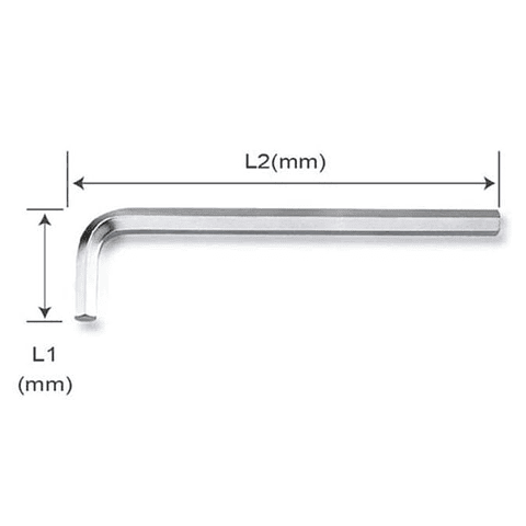 Chave Sextavada Longa (6 faces) TOPTUL