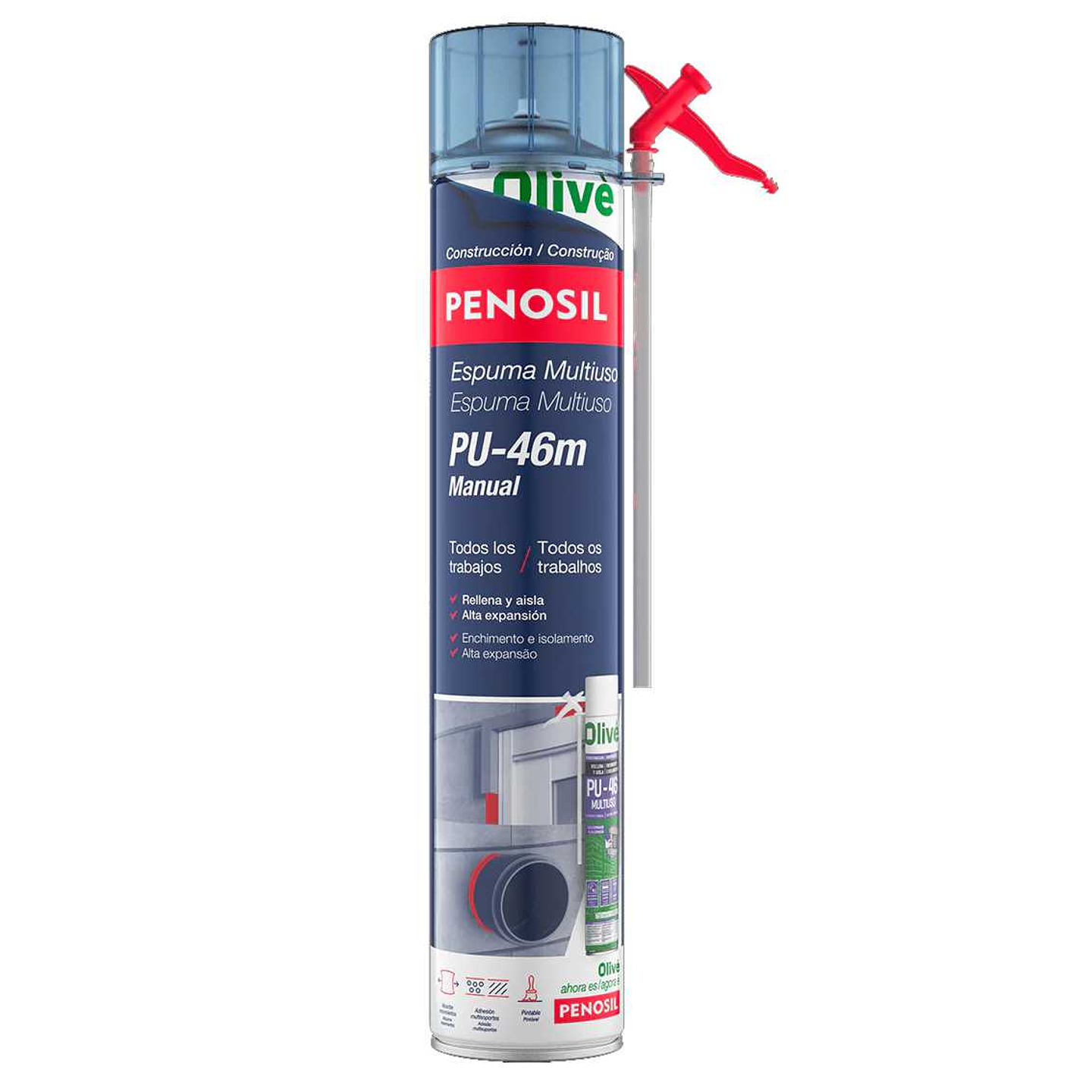 Espuma Poliuretano Multiusos Manual PU-46m (750 ml) OLIVÉ / PENOSIL 1