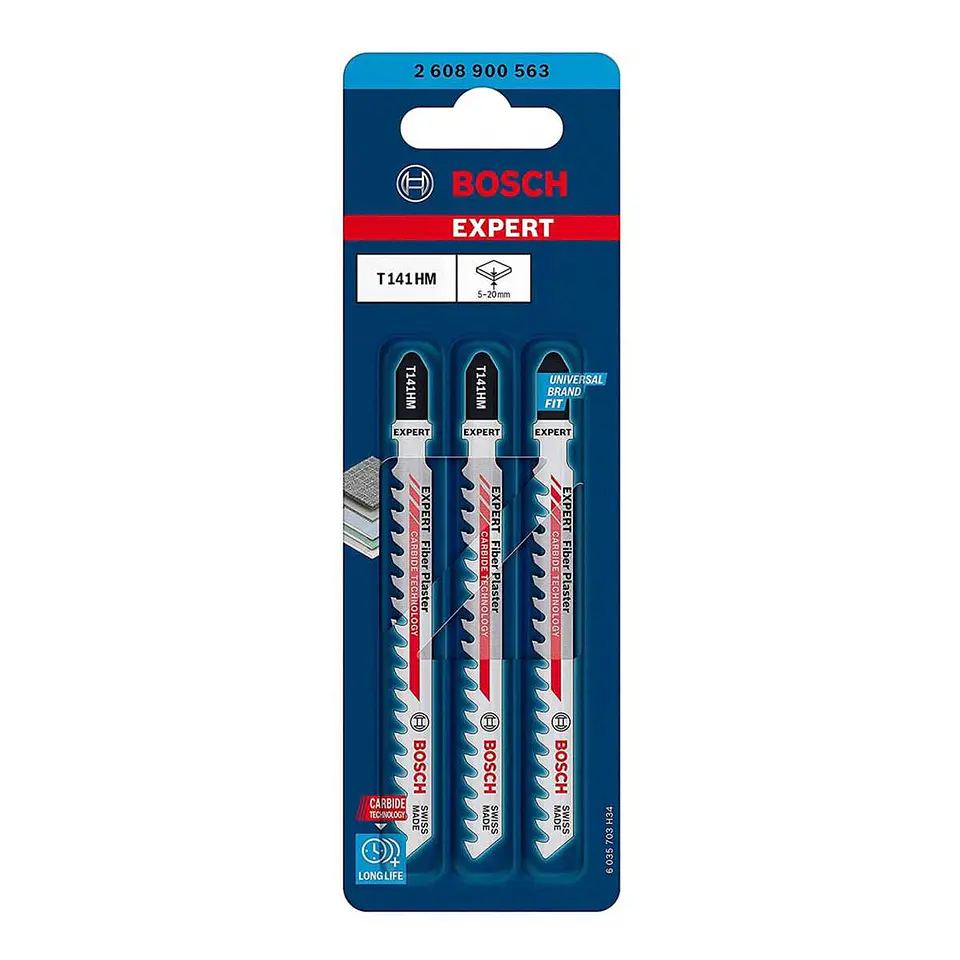 Lamina de Serra Vertical para Pladur EXPERT ‘FIBER PLASTER’ T141 HM BOSCH (3 un.) 2