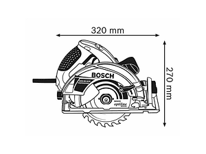 Serra Circular manual GKS 65 GCE + 1 Calha de Guia FSN 1400 BOSCH