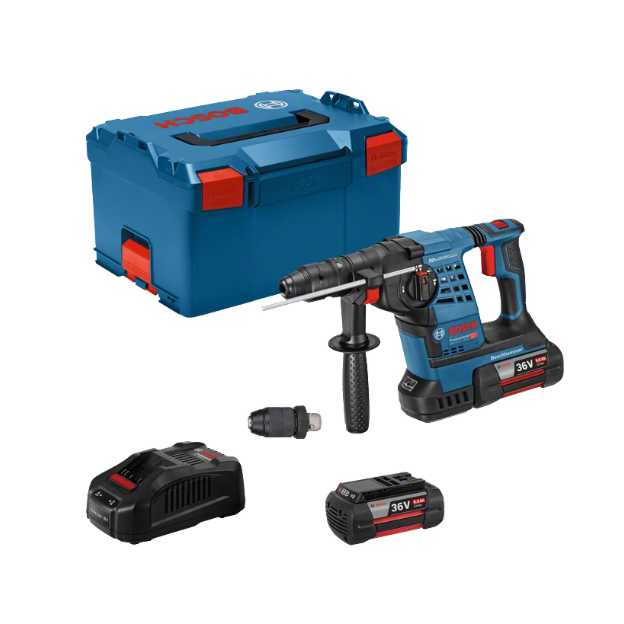 Martelo perfurador SDS Plus sem fio GBH 36 VF-LI PLUS + Mala L-BOXX 238 BOSCH