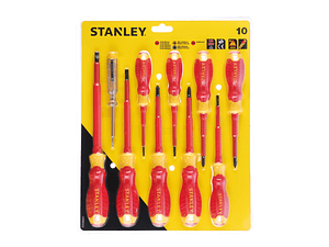 Jogo de 10 Chaves de Fenda+PZ+PH Isolados STHT60032-0 CUSHION-GRIP STANLEY