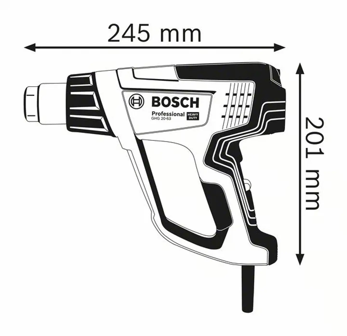 Soprador de ar quente GHG 20-63 BOSCH 3
