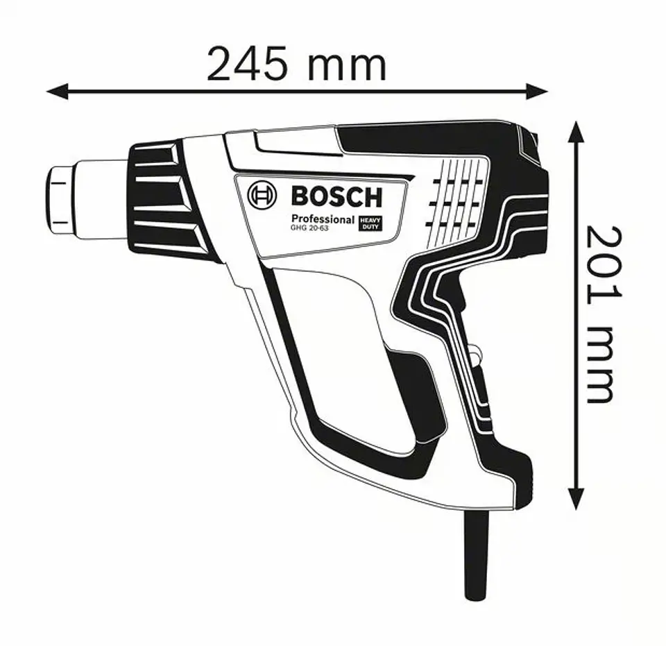 Soprador de ar quente GHG 20-63 BOSCH 3
