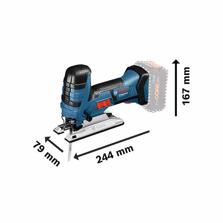 Serra vertical tico tico a bateria 18 Volts GST 18V-LI S + 2 Baterias 18V 4.0Ah BOSCH 2