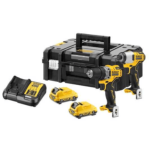Conjunto Aparafusadora/Berbequim + Aparafusadora de Impacto sem fio 12V DCK2110L2T-QW DEWALT 1