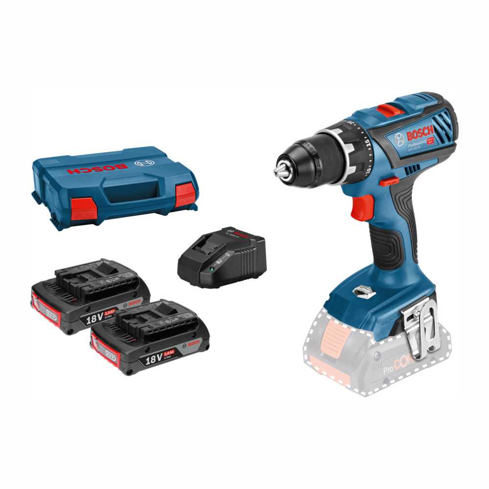Aparafusadora/berbequim sem fio GSR 18V-28 + 2 Baterias 18V 2.0Ah BOSCH