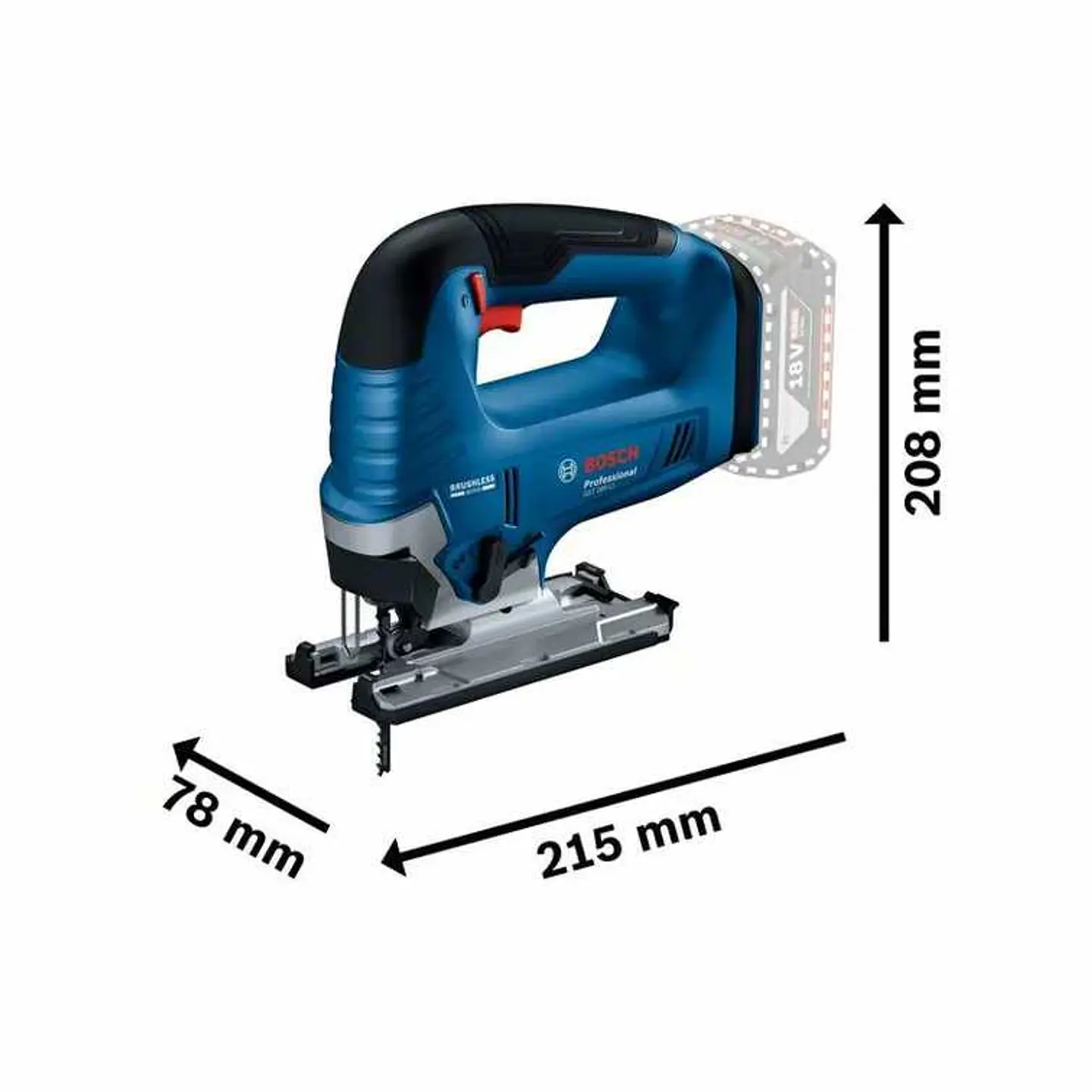 Serra vertical tico tico sem fio GST 18V-125 B + Mala L-BOXX 136 BOSCH 2