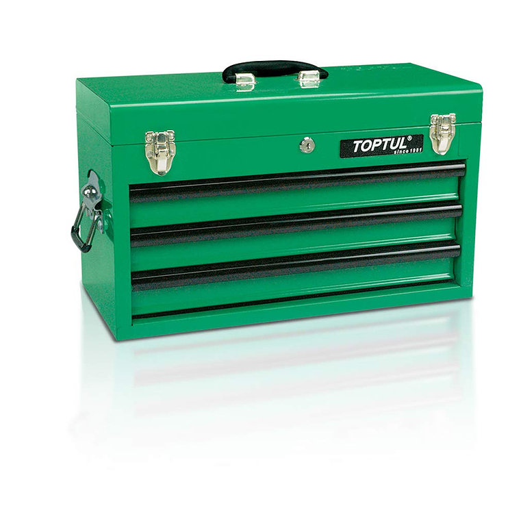 Baú móvel de 3 gavetas e caixa superior (sem ferramenta) TBAA0303 TOPTUL  1