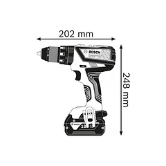 Aparafusadora/Berbequim com percussão sem fio GSB 18V-28 + 2x Baterias 3Ah + L-Case BOSCH