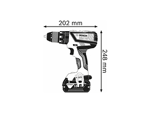 Aparafusadora/Berbequim com percussão sem fio GSB 18V-28 + 2x Baterias 3Ah + L-Case BOSCH
