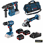 Conjunto Martelo GBH 18V-26, Rebarbadora GWS 18V-10 (125), Aparafusadora GSB 18V-45 + 3 Baterias (2x 5Ah + 1x PC5.5Ah) PRIMeKIT BOSCH - Thumbnail 2