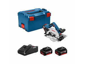 Serra circular a bateria 18 Volts GKS 18V-57 + 3 Baterias 5.0Ah + L-BOXX 238 BOSCH