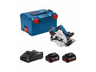 Serra circular a bateria 18 Volts GKS 18V-57 + 3 Baterias 5.0Ah + L-BOXX 238 BOSCH