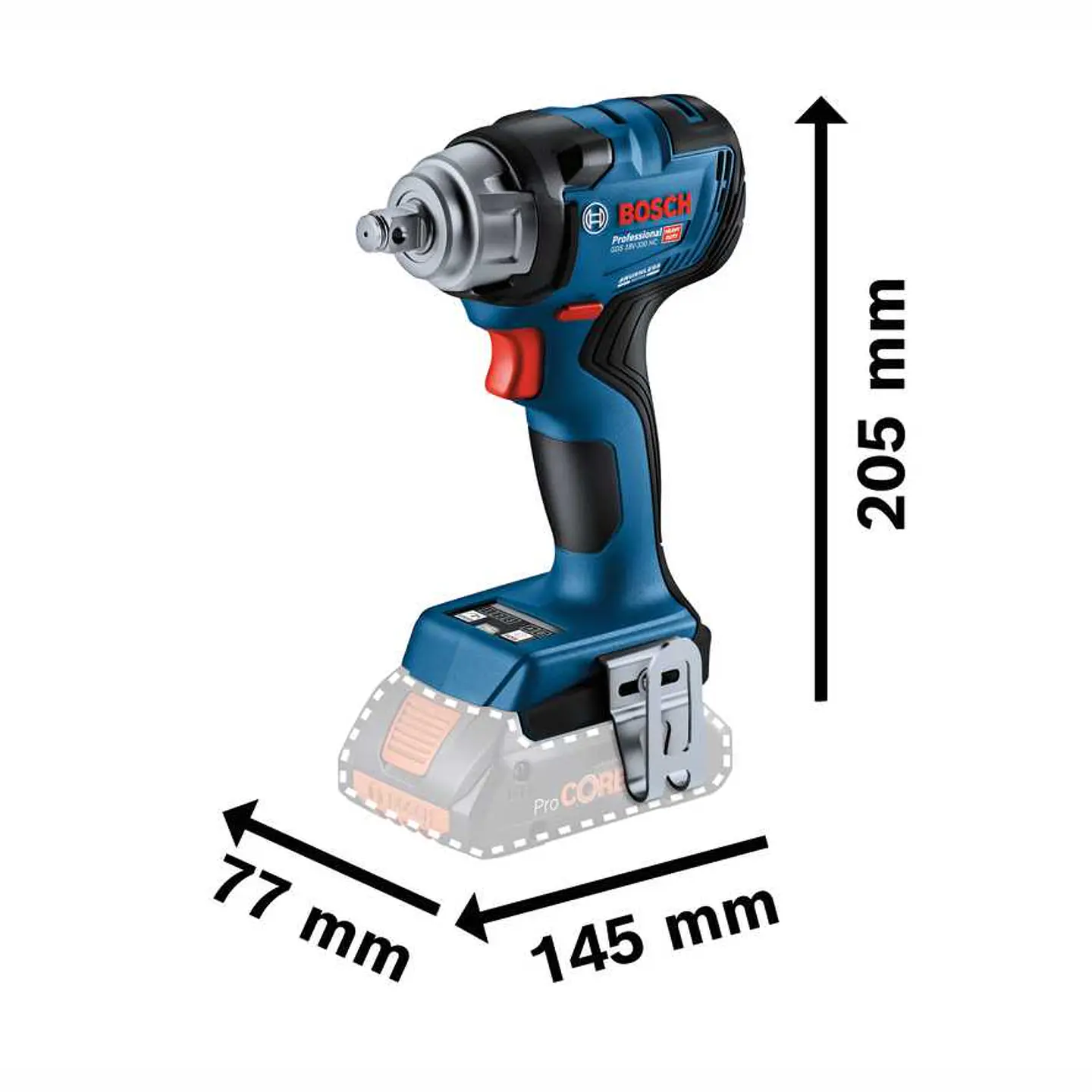 Aparafusadora de impacto sem fio GDS 18V-330 HC BOSCH 2