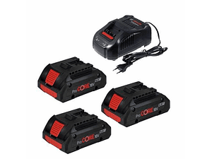 Conjunto 3 baterias ProCORE 18V 4.0Ah e carregador GAL 1880 CV BOSCH